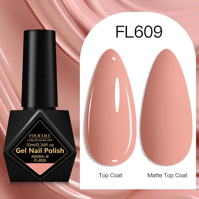 Four Lily Gel Nail Polish — Long Lasting Semi-Permanent Manicure Set