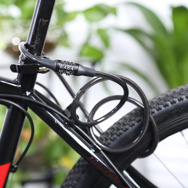 Bicycle Combination Cable Lock — Portable Anti-Theft Security for MTB and Road Bikes