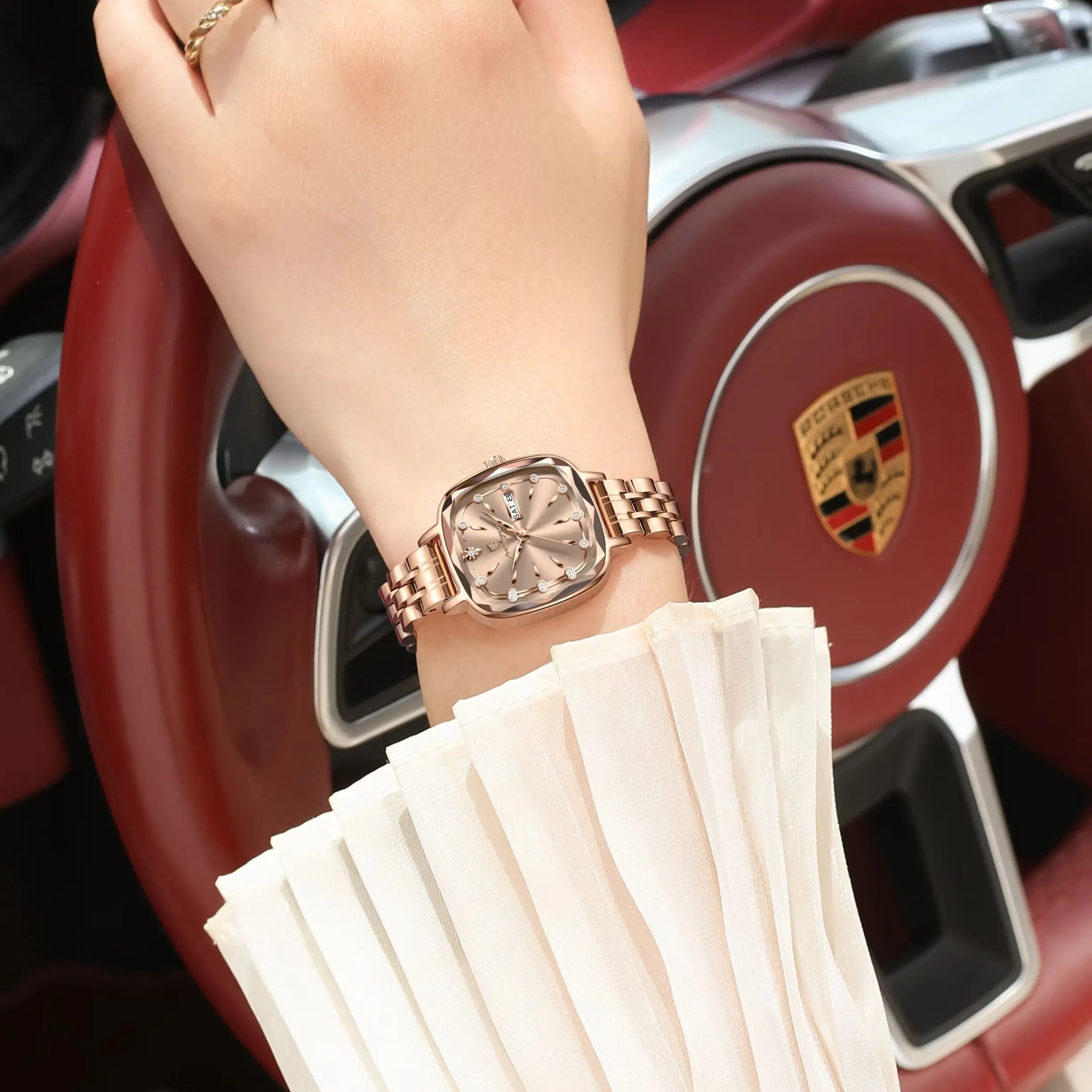 POEDAGAR Luxury Women's Watch — Elegant Stainless Steel Quartz Wristwatch