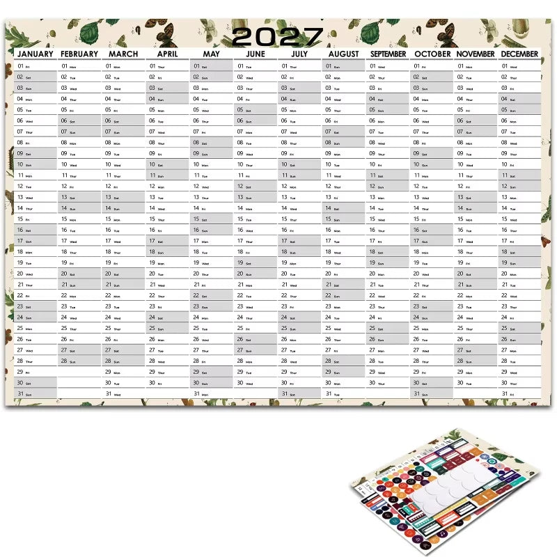 2026 Large Wall Calendar — Daily and Weekly Planner for Organization