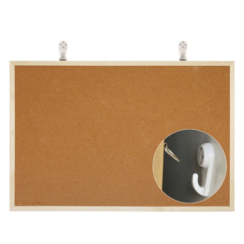 Double-Sided Cork Bulletin Board — Wooden Frame Display for Home or Office