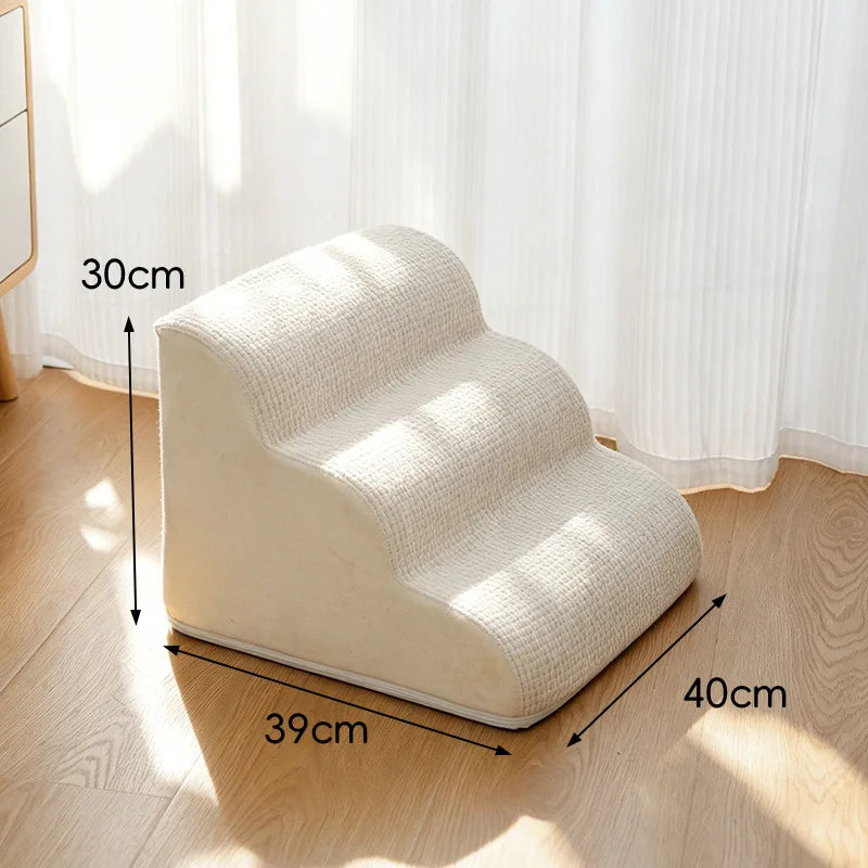 Pet Stairs Foam Ramp — Non-Slip Step Ladder for Dogs and Cats