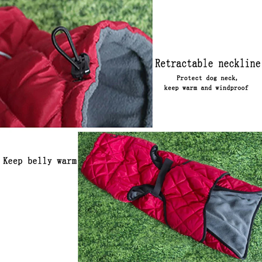 Waterproof Dog Outdoor Jacket — Warm Reflective Pet Coat Vest