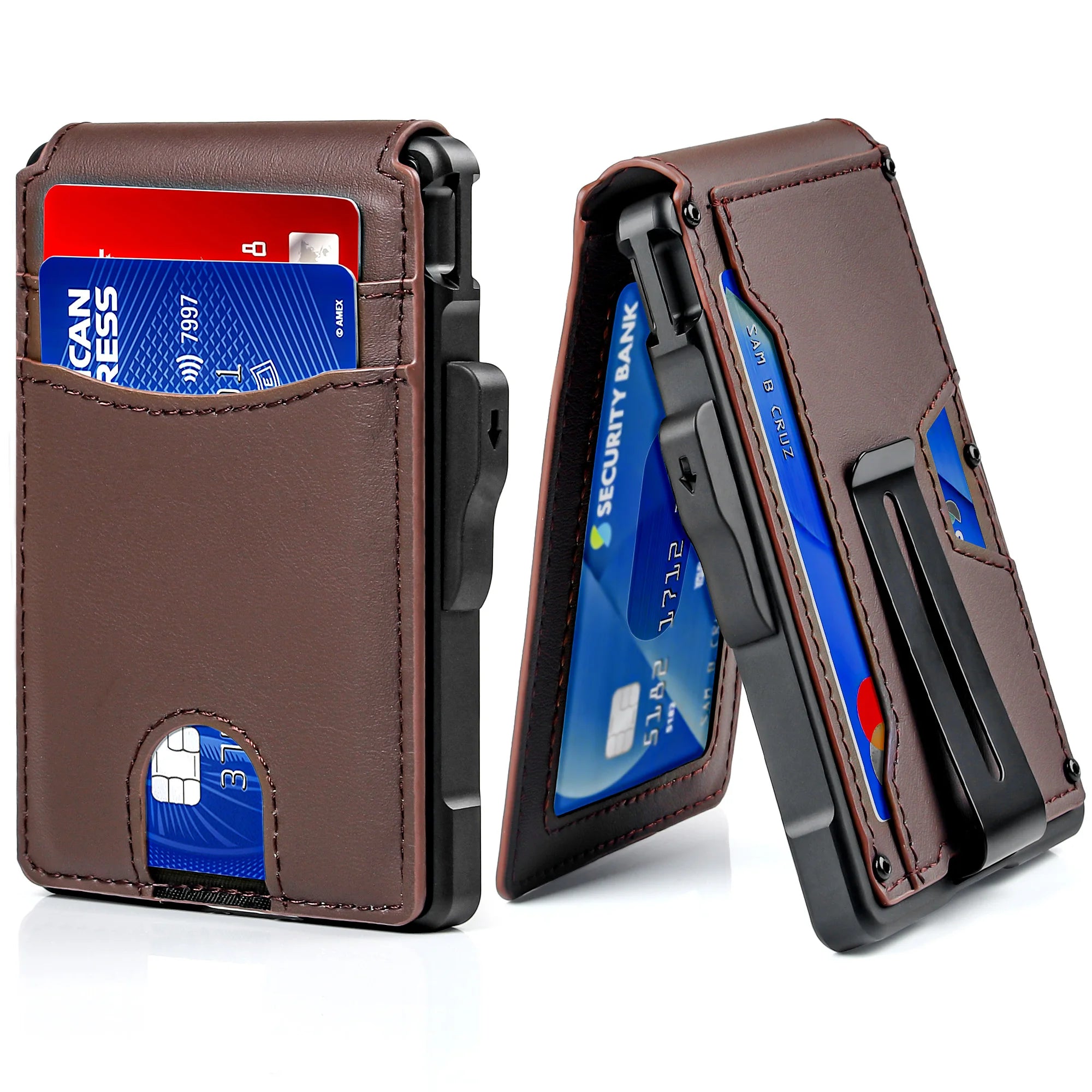 Minimalist Men's Wallet — Slim RFID Blocking Design with Money Clip