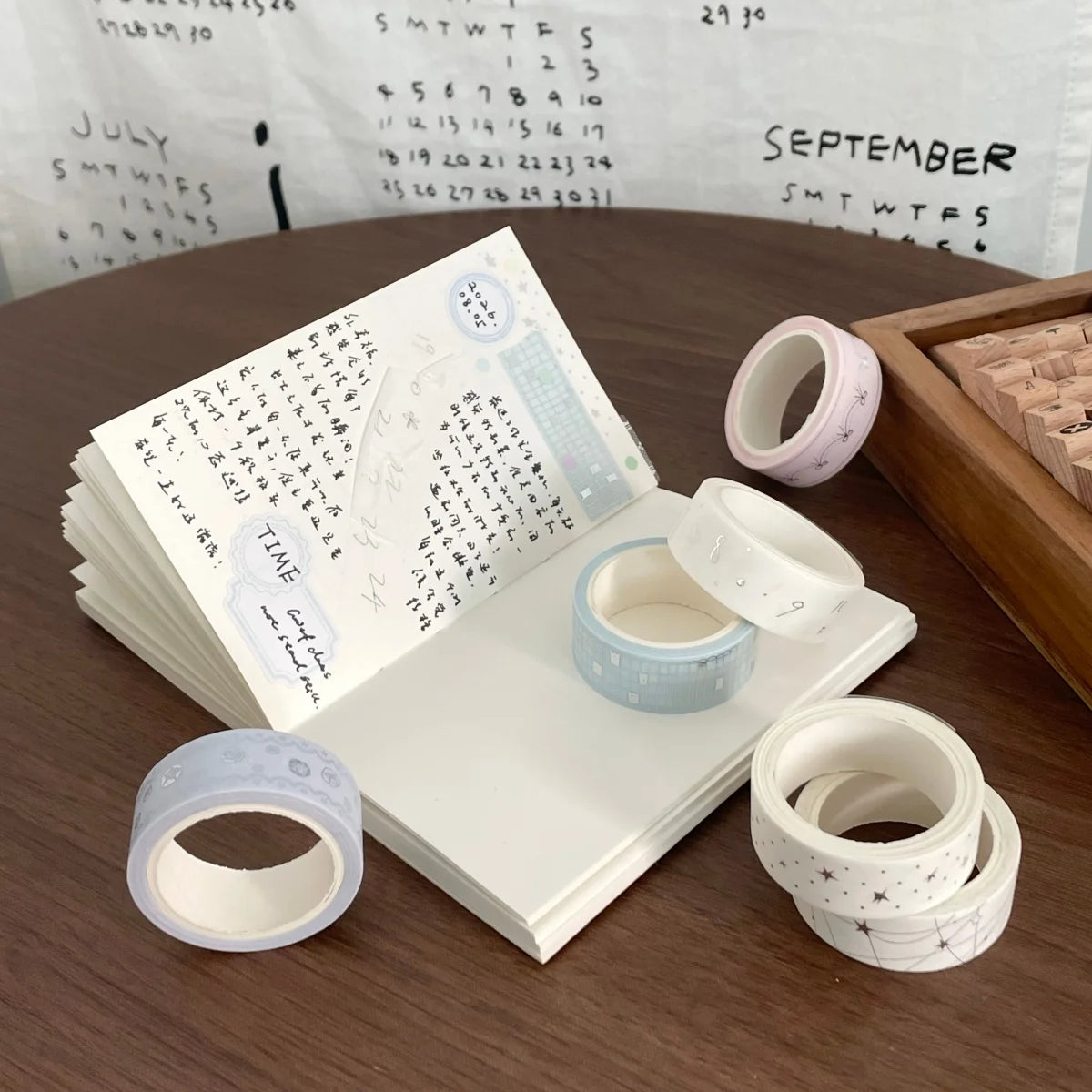 Holographic Silver Washi Tape Set — Decorative Masking Tape for Scrapbooking