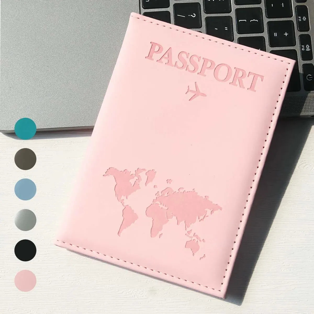 Slim PU Leather Passport Holder — Compact Travel Document Organizer