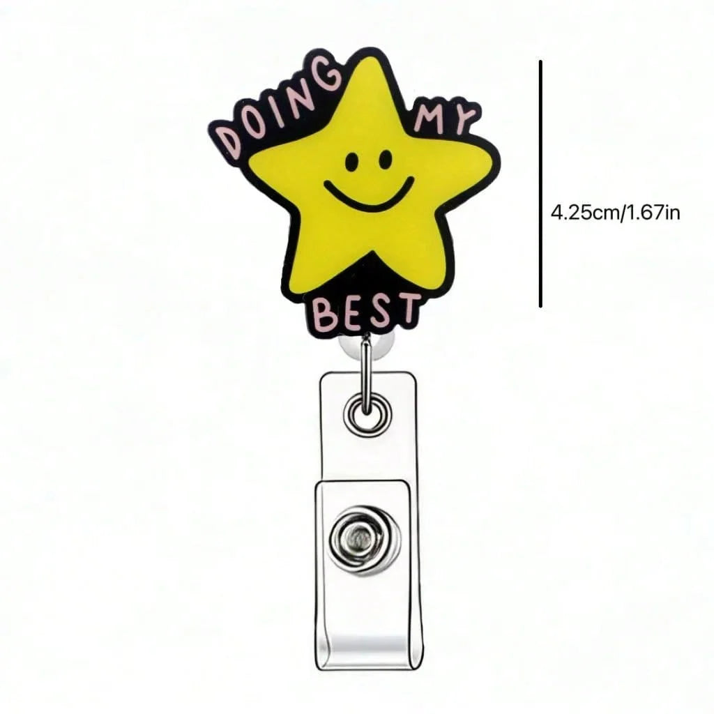 Retractable Badge Reel — Durable Acrylic ID Holder for Healthcare Professionals