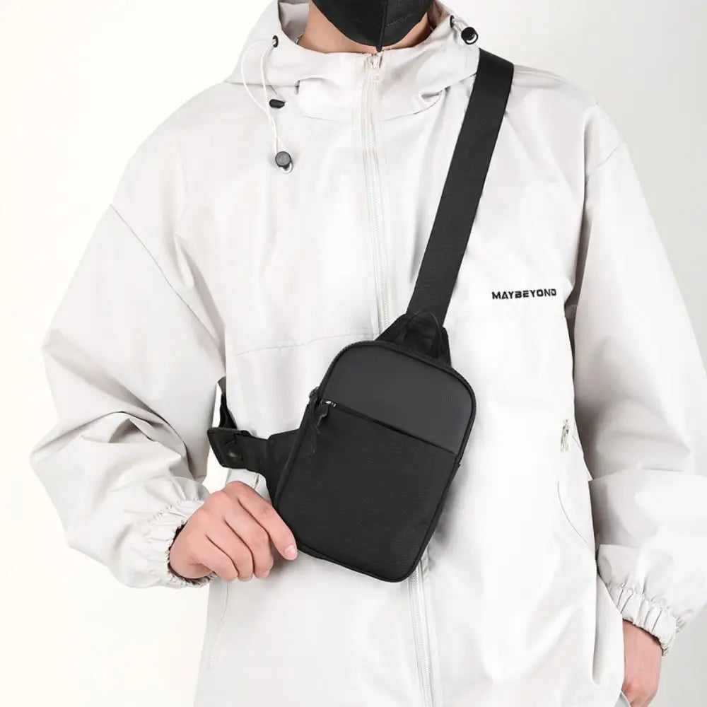 Men's Canvas Chest Bag — Compact Crossbody Sling for Daily Essentials