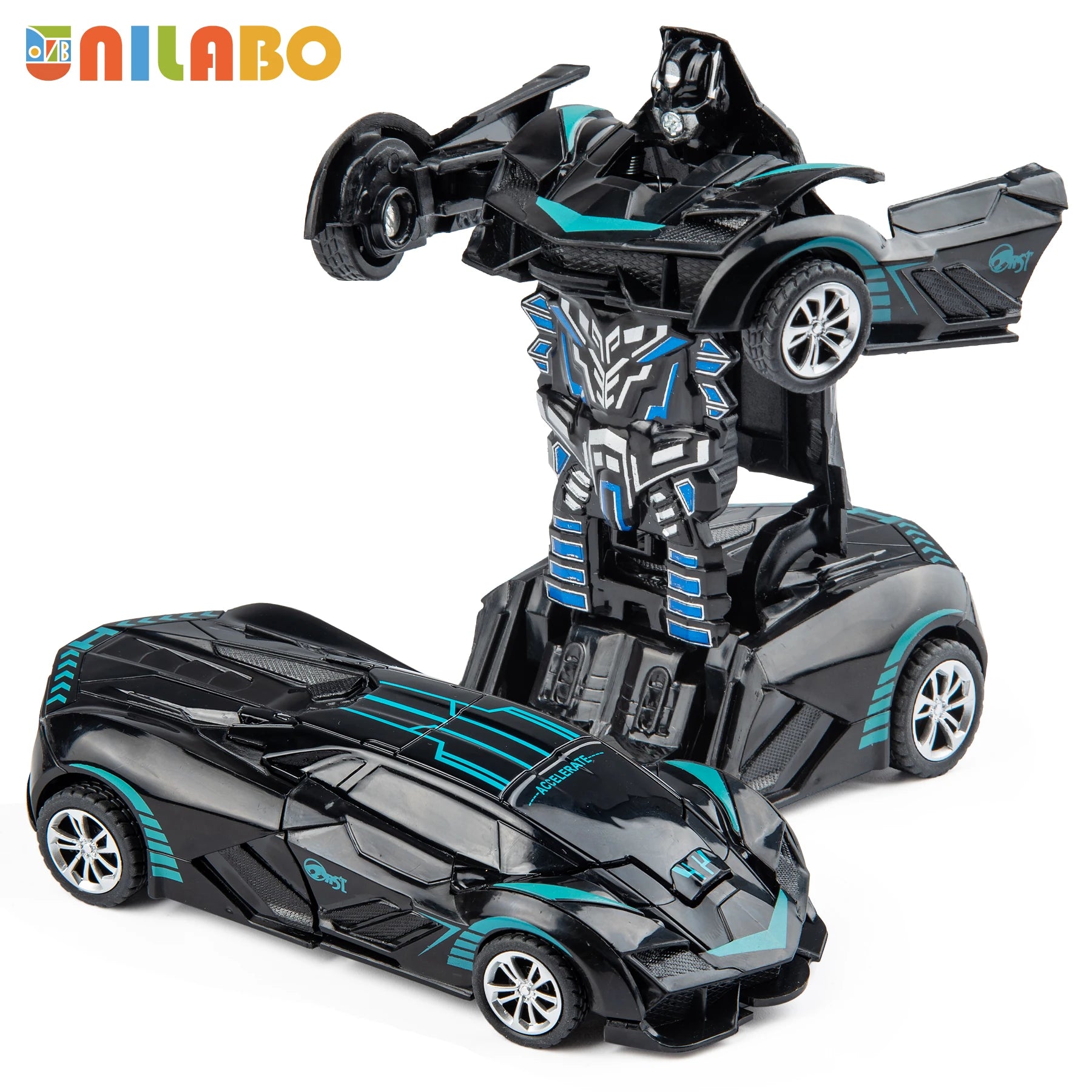 Transformable Robot Sports Car Toy — Diecast Model Vehicle for Kids
