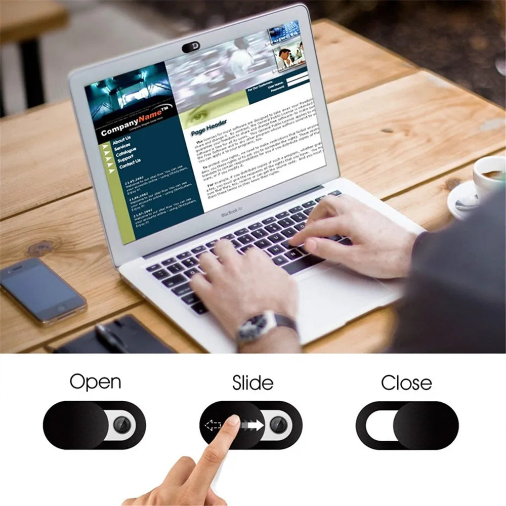 Privacy Webcam Cover — Sliding Camera Lens Protector for Laptops and Phones