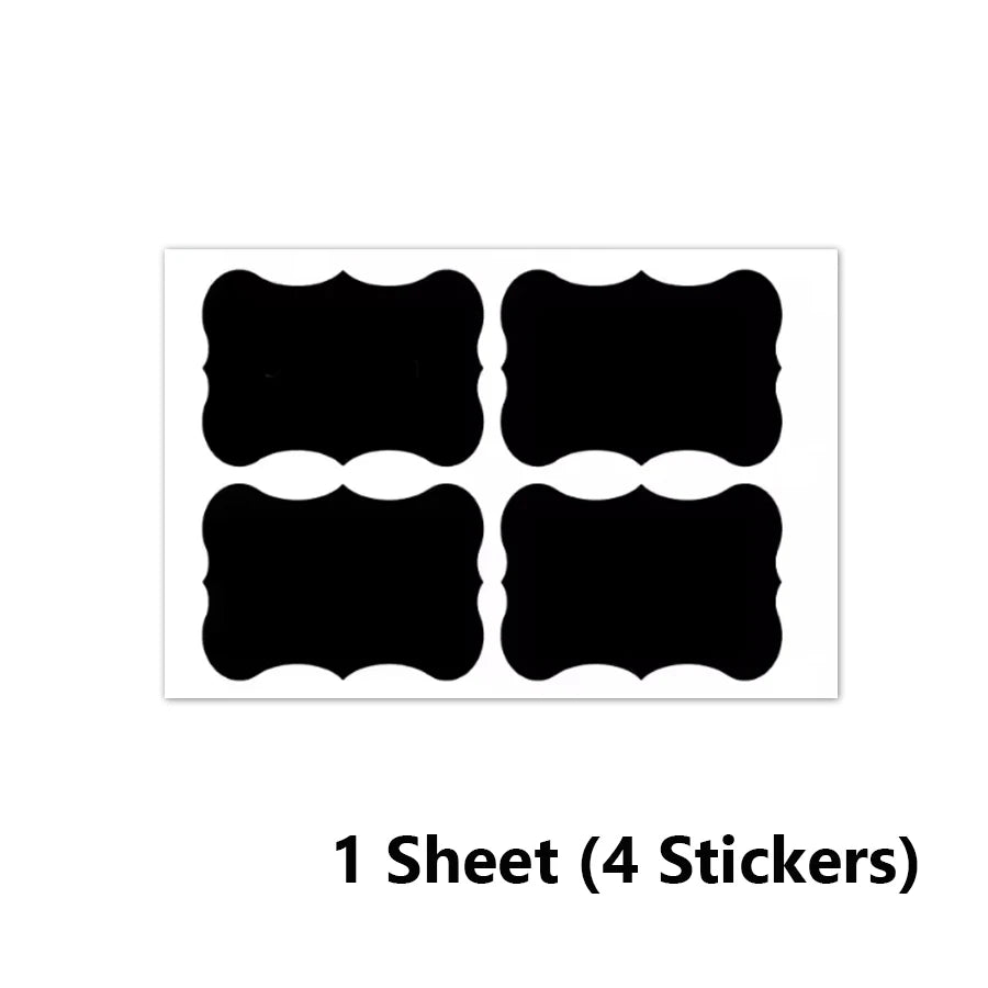 Waterproof Blackboard Stickers — Reusable Pantry & Spice Jar Labels