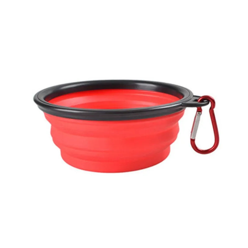 Collapsible Pet Food Bowl — Portable Silicone Travel Dish for Dogs and Cats