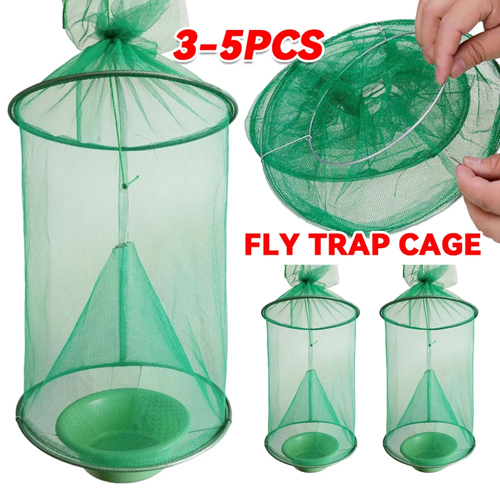Hanging Fly Net Trap — Reusable Folding Insect Catcher for Garden