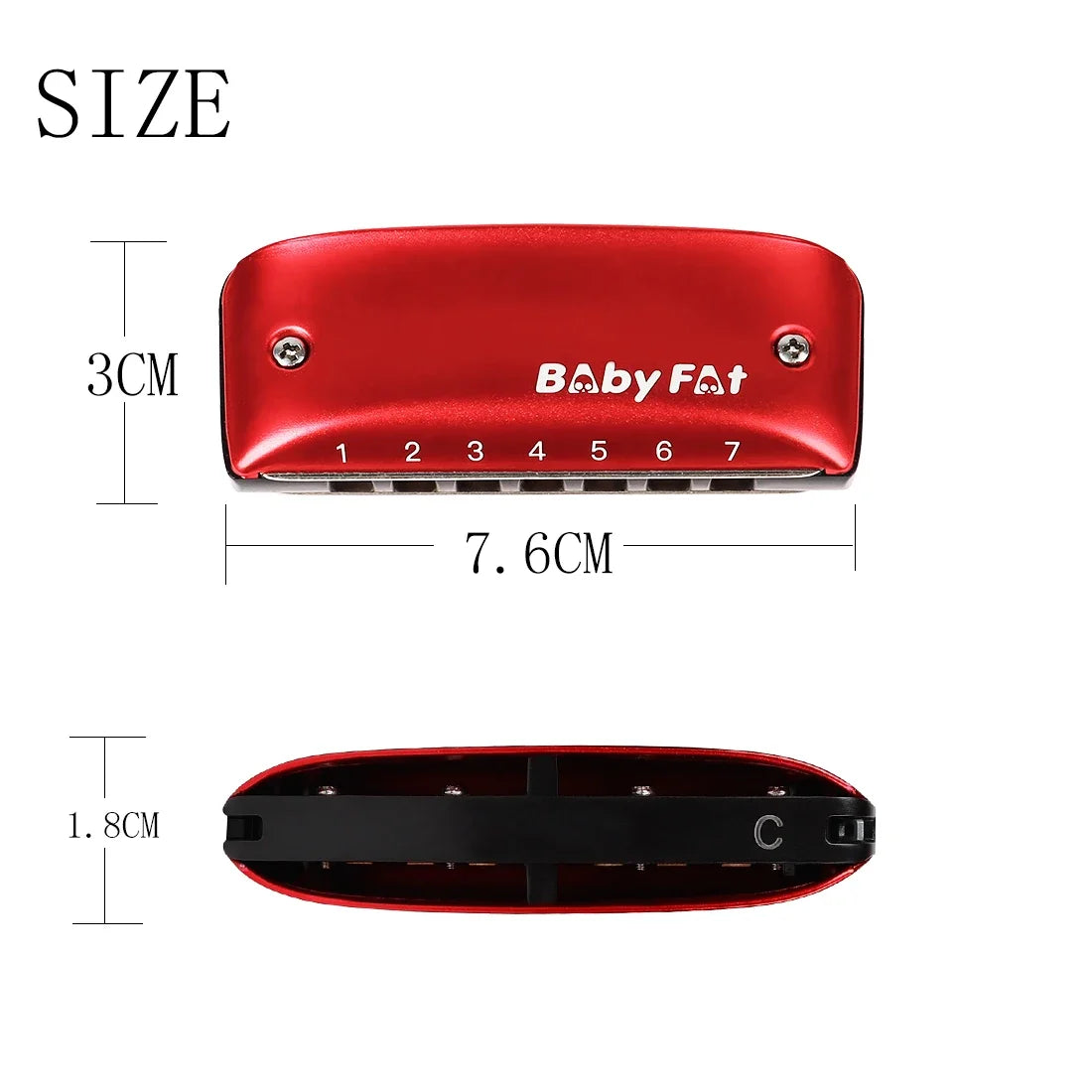 IRIN 7-Hole Blues Harmonica — Musical Instrument for Beginners & Kids