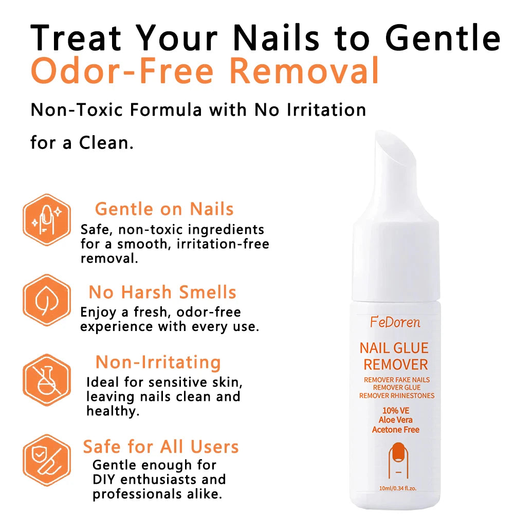 Nail Glue Remover Set — Easy Removal for Acrylics and Press-On Nails