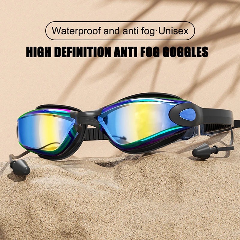 Professional Anti-Fog Swimming Goggles — Waterproof HD Vision Eyewear