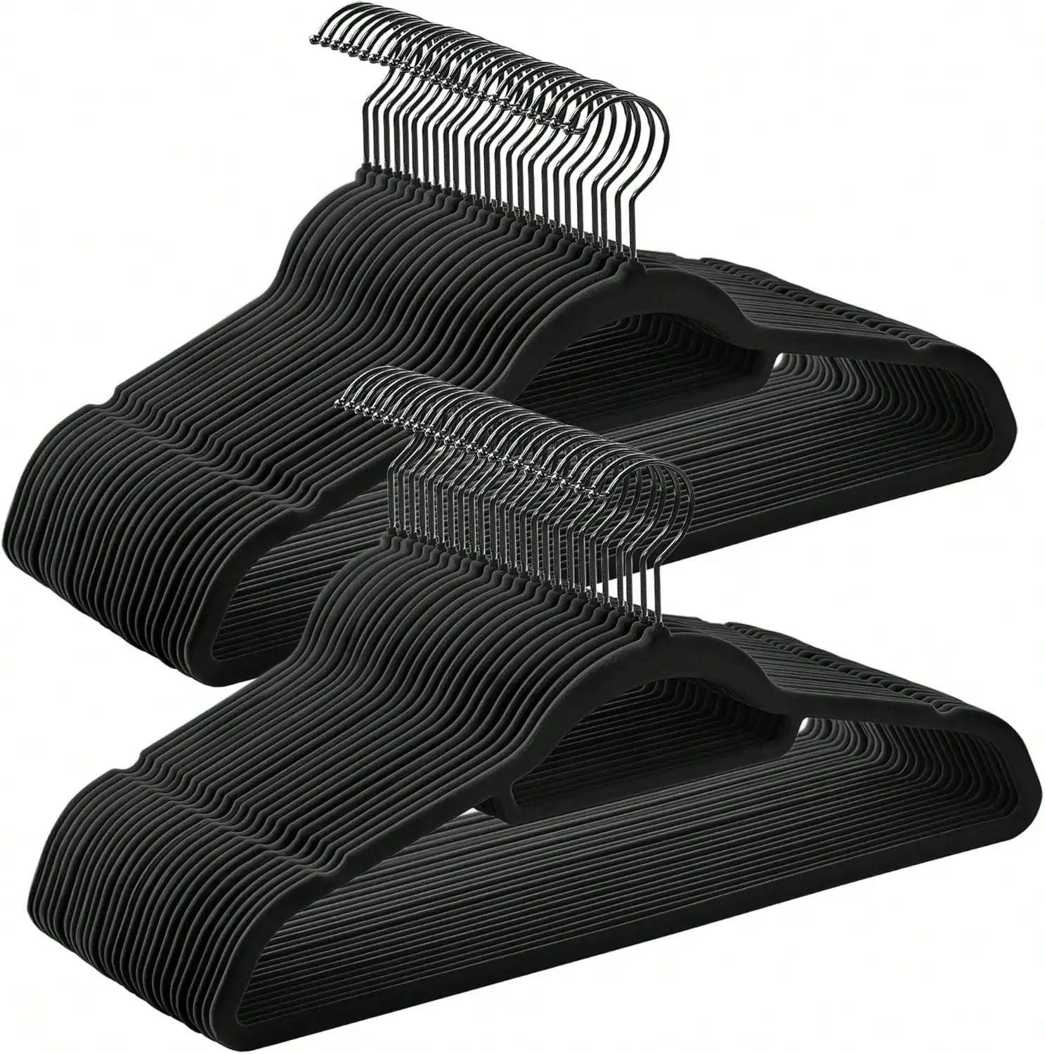 Velvet Flocked Clothing Hangers — Non-Slip Space Saving Closet Organizer