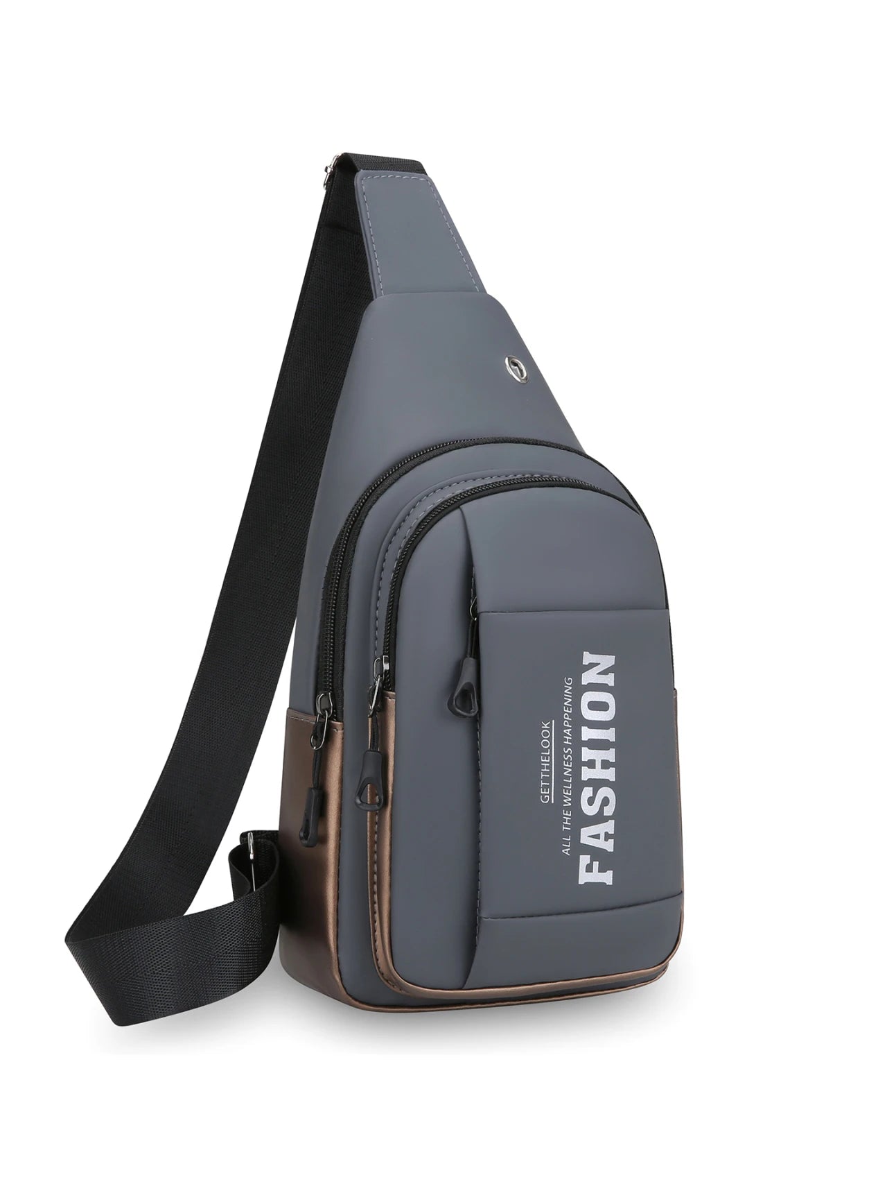 Splicing Style Sling Chest Bag — Lightweight Multi-Pocket Crossbody Pack
