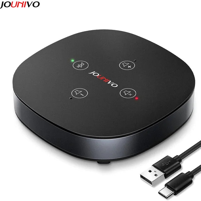 JOUNIVO USB Conference Speaker — 360° Omnidirectional Microphone & Speakerphone
