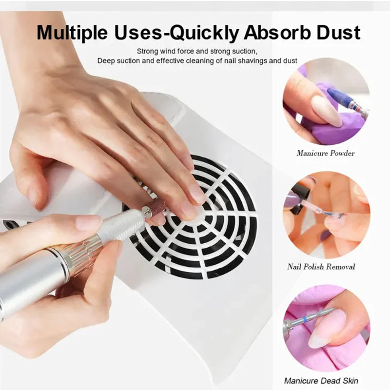 Kellegoos Nail Dust Collector — Quiet Manicure Vacuum for Nail Art