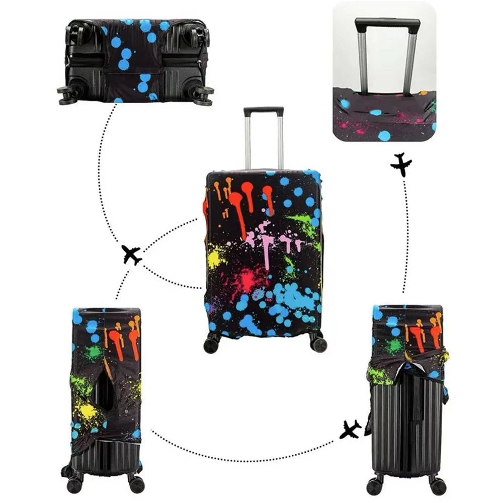 Stretch Fabric Luggage Cover — Protective Suitcase Sleeve for Travel