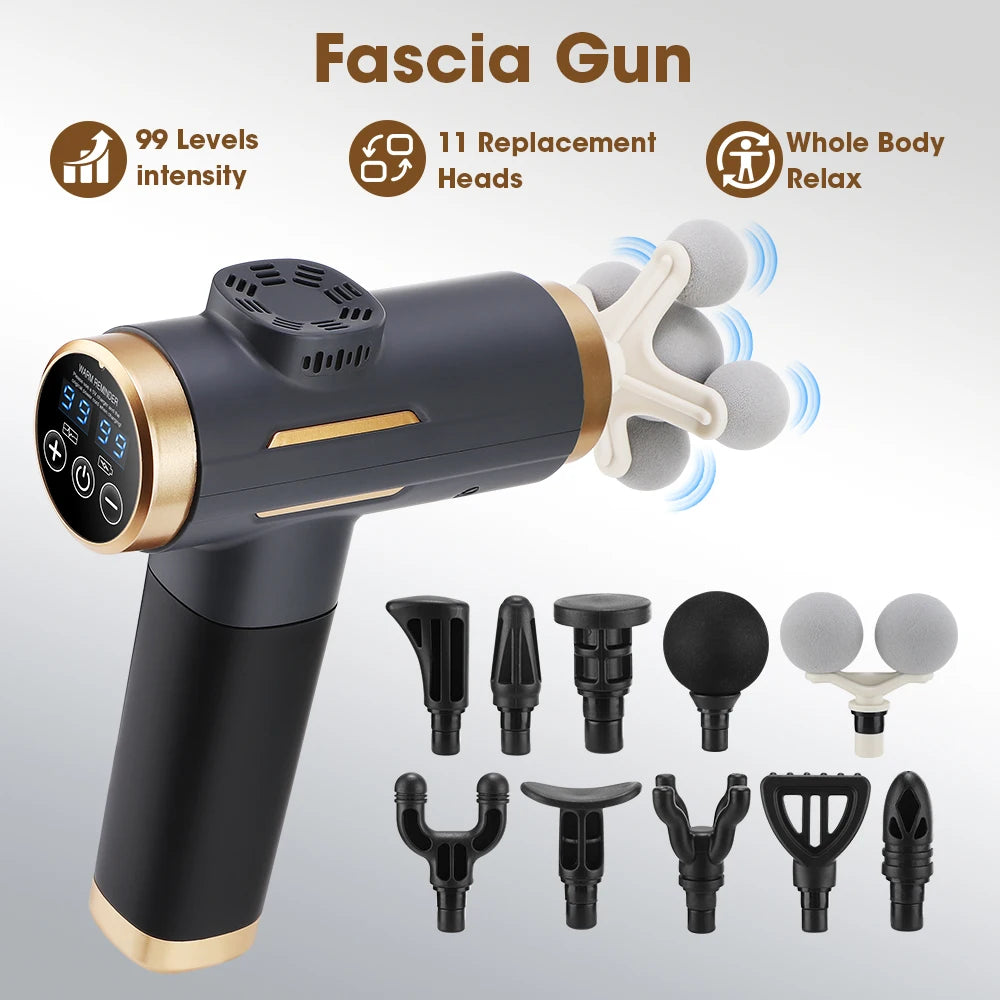 agdoad Percussion Massage Gun — Deep Tissue Muscle Massager with 99 Speeds