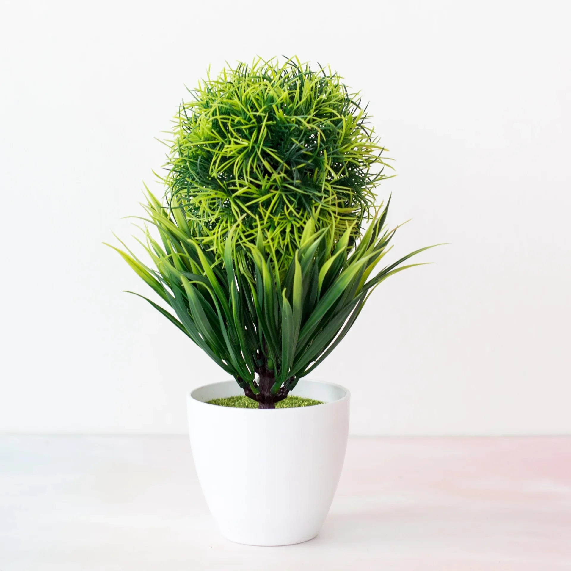 merylover Artificial Bonsai Tree — Potted Green Plant Decor for Home and Office