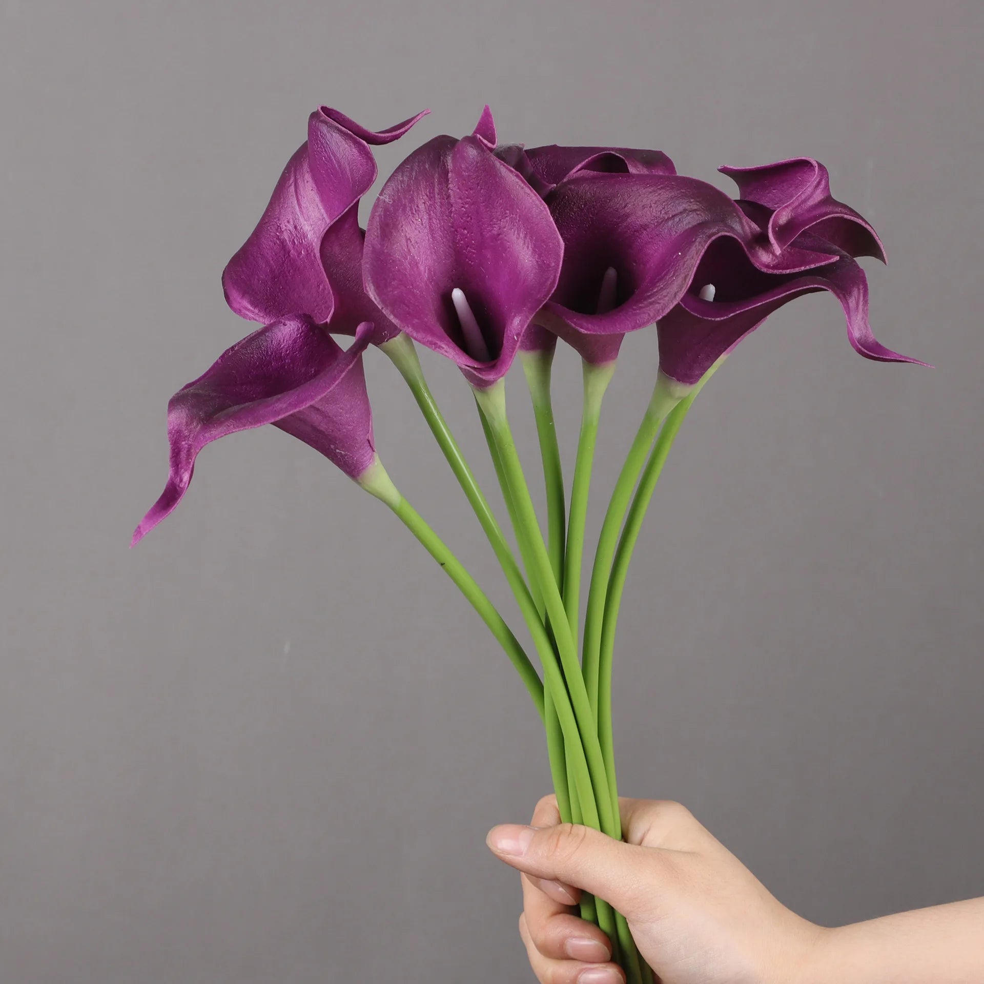 Artificial Calla Lily Flowers — Lifelike PU Floral Arrangement for Decor