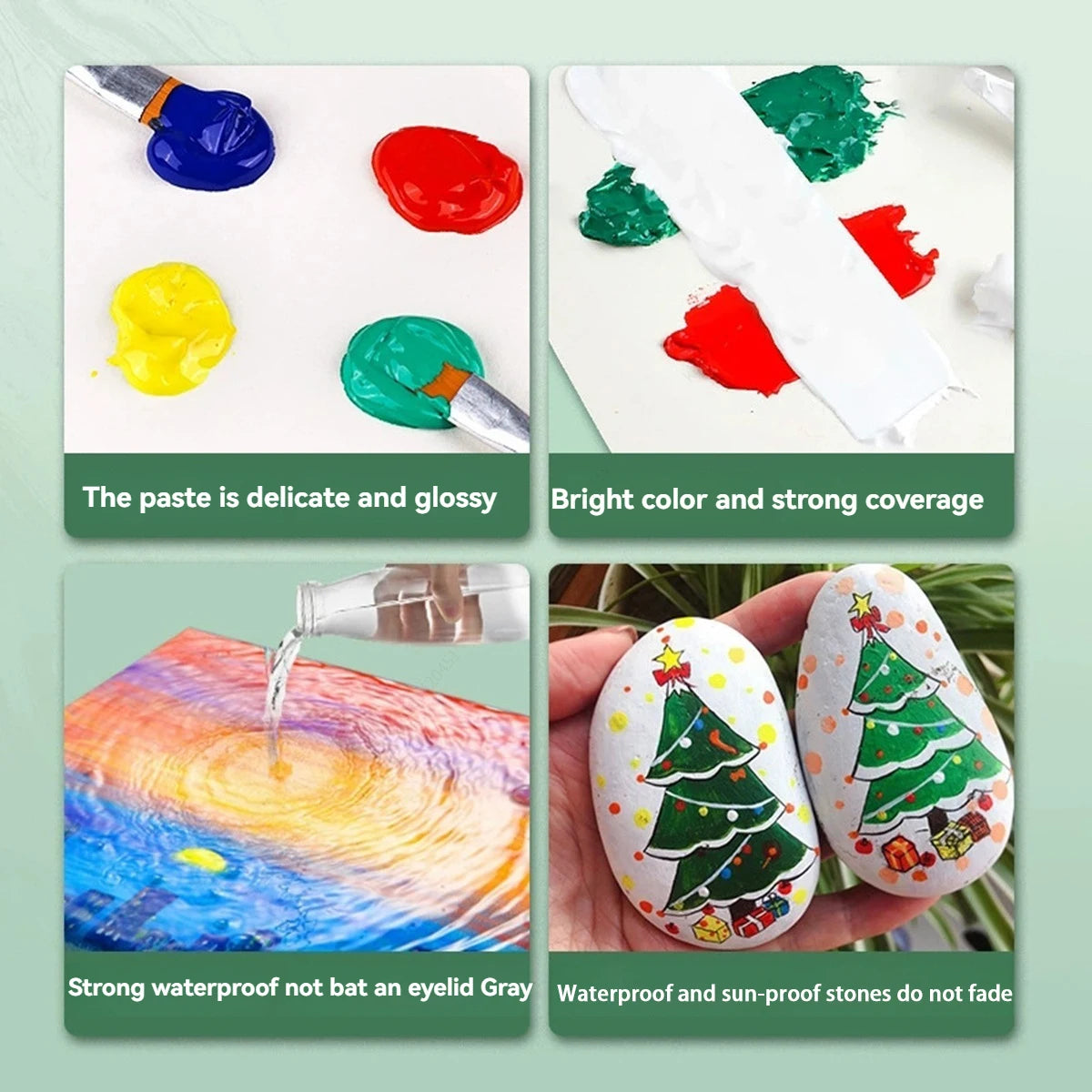 HOPK Acrylic Paint Set — Vibrant Color Bottles for Artists and Beginners