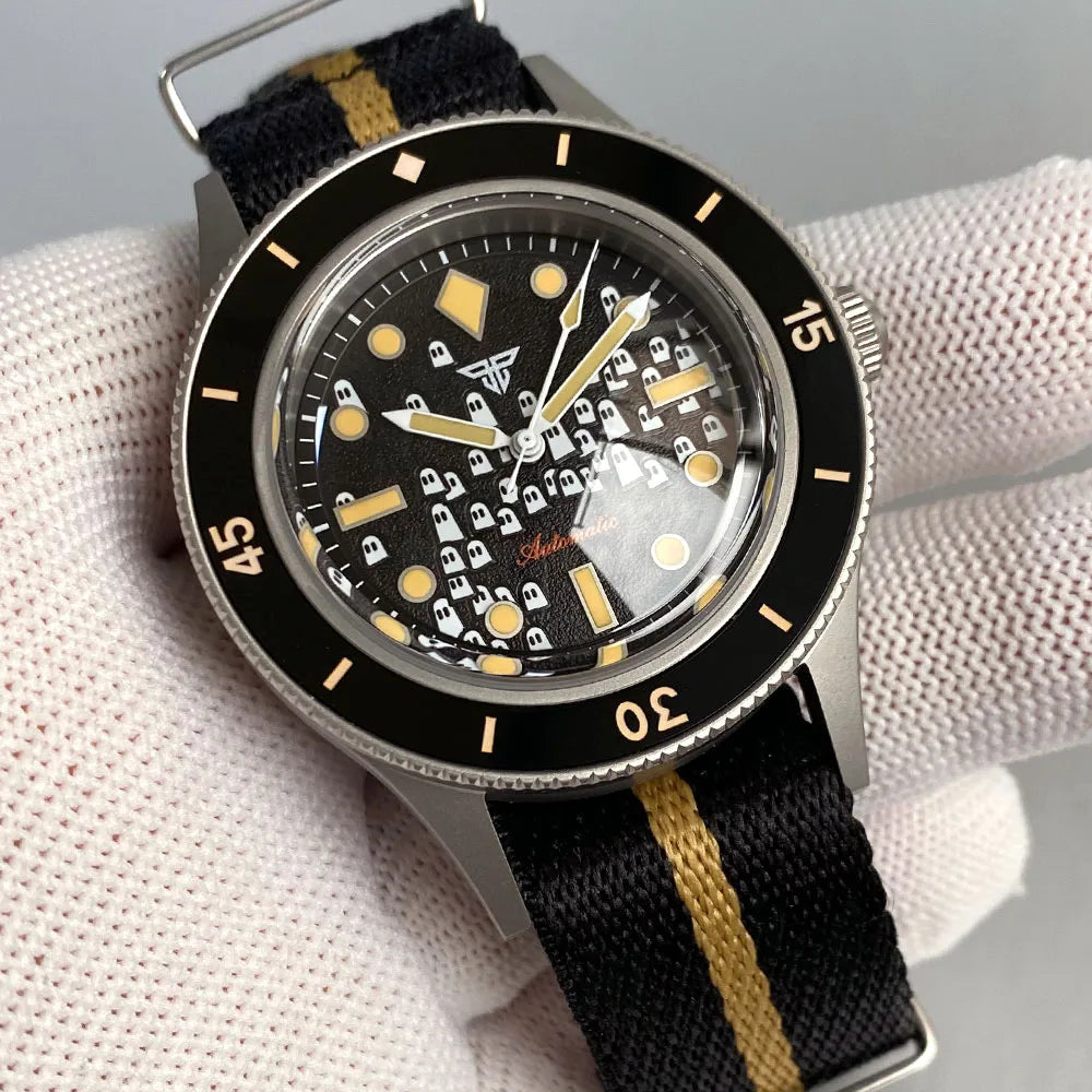 tandorio Automatic Mechanical Watch — 40mm Sapphire Glass Diver Style