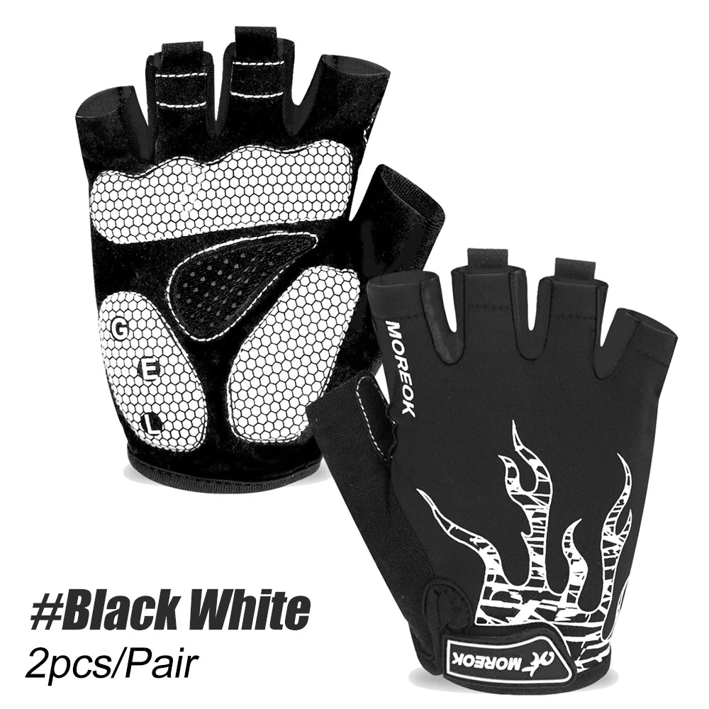 Padded Half Finger Cycling Gloves — Shock-Absorbing Mountain Bike Gear
