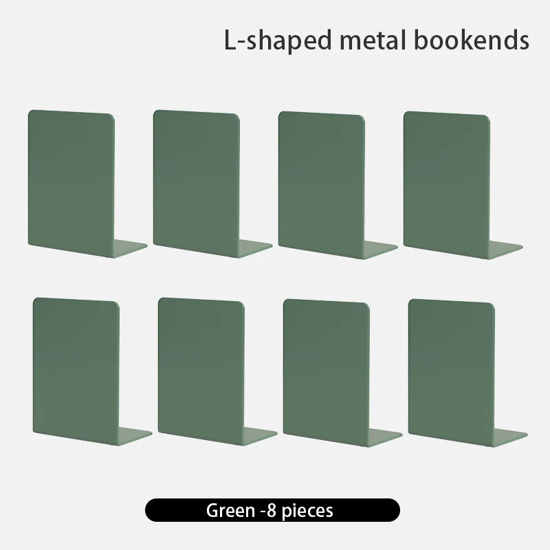 Metal Bookends — Heavy Duty Shelf Organizers for Home Office