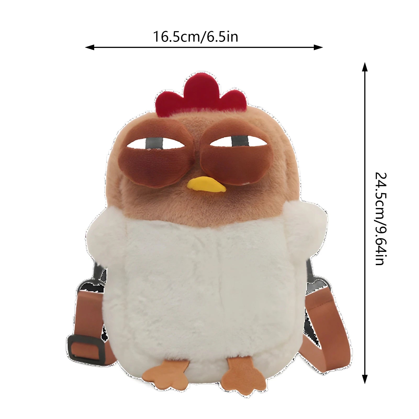 Plush Chick Crossbody Bag — Adorable Novelty Shoulder Bag for Daily Use