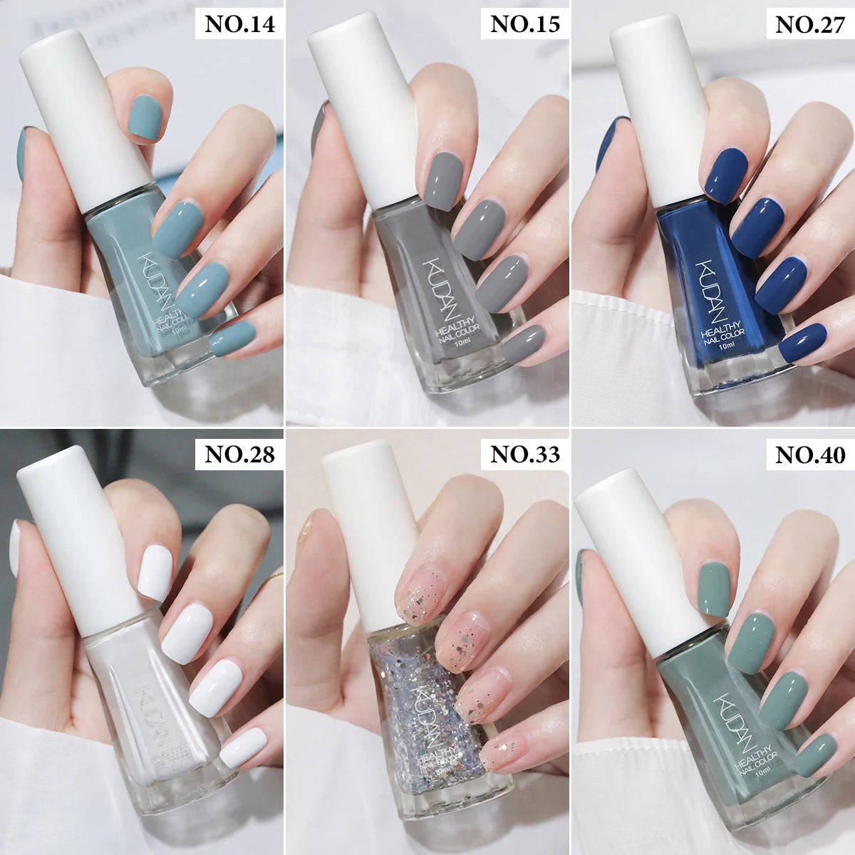 Four Lily Quick Drying Nail Polish — Water-Based Long Lasting Formula, 6-Piece Set