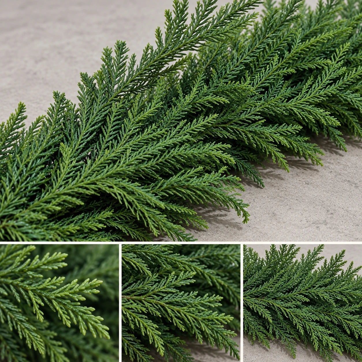 ANIXOL Artificial Cedar Garland — Realistic Faux Evergreen Holiday Decor