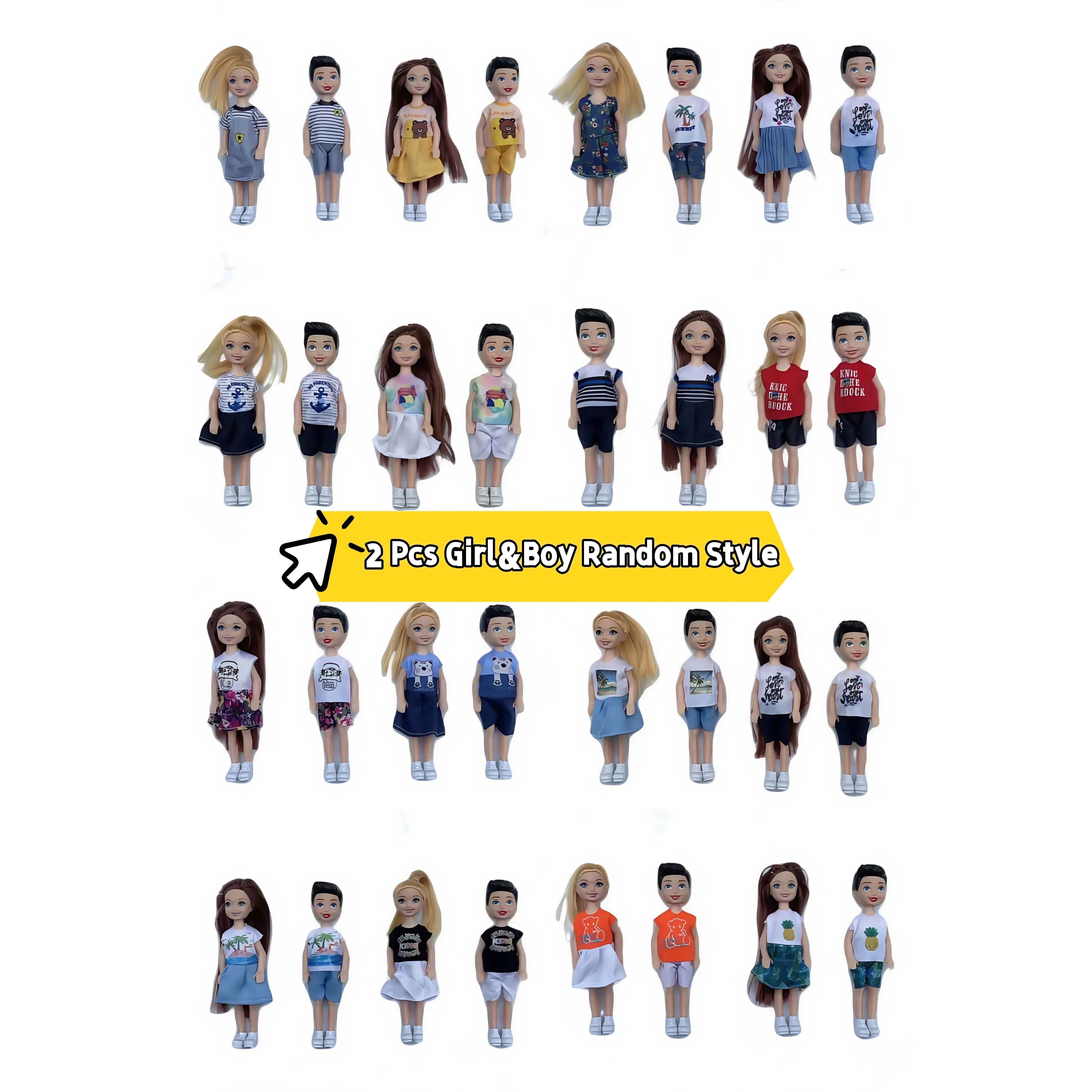 Mini Christmas Doll Figure — Festive Holiday Collectible with Clothes