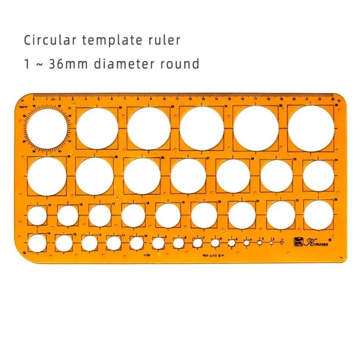 Architectural Drafting Template Set — Round and Oval Shape Rulers
