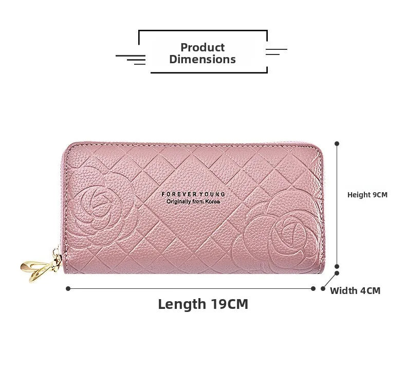 GOT-TOG Women's Long Wallet — Large Capacity Clutch with Wrist Strap