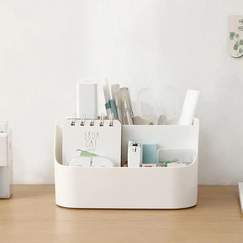 Desktop Storage Organizer — Multi-Compartment Box for Office & Cosmetics