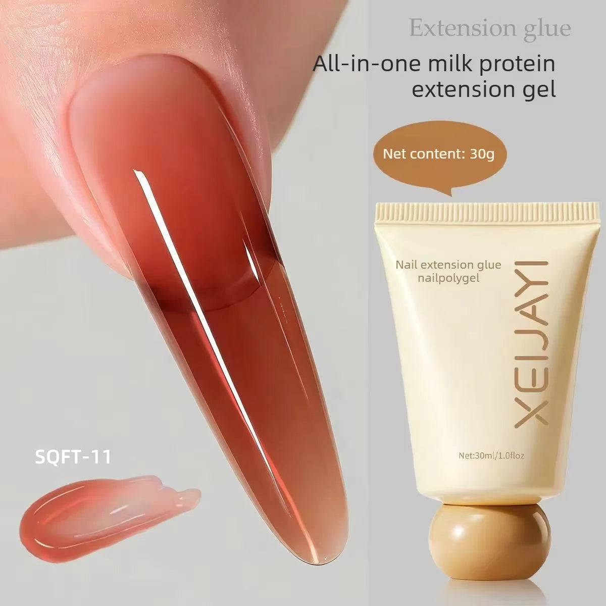 XEIJAYI Poly Gel Nail Extension Kit — Bubble-Free Builder Gel for Manicures