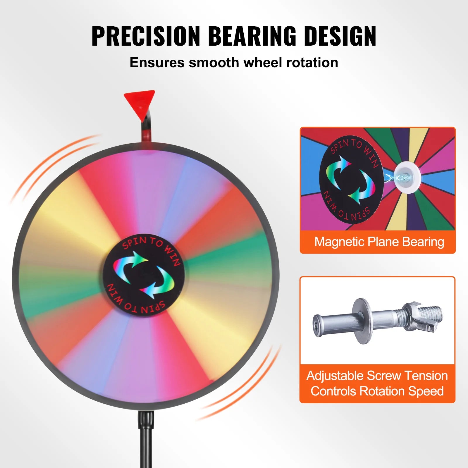 SucceBuy Prize Wheel with Tripod Stand — Customizable Dry Erase Game Spinner