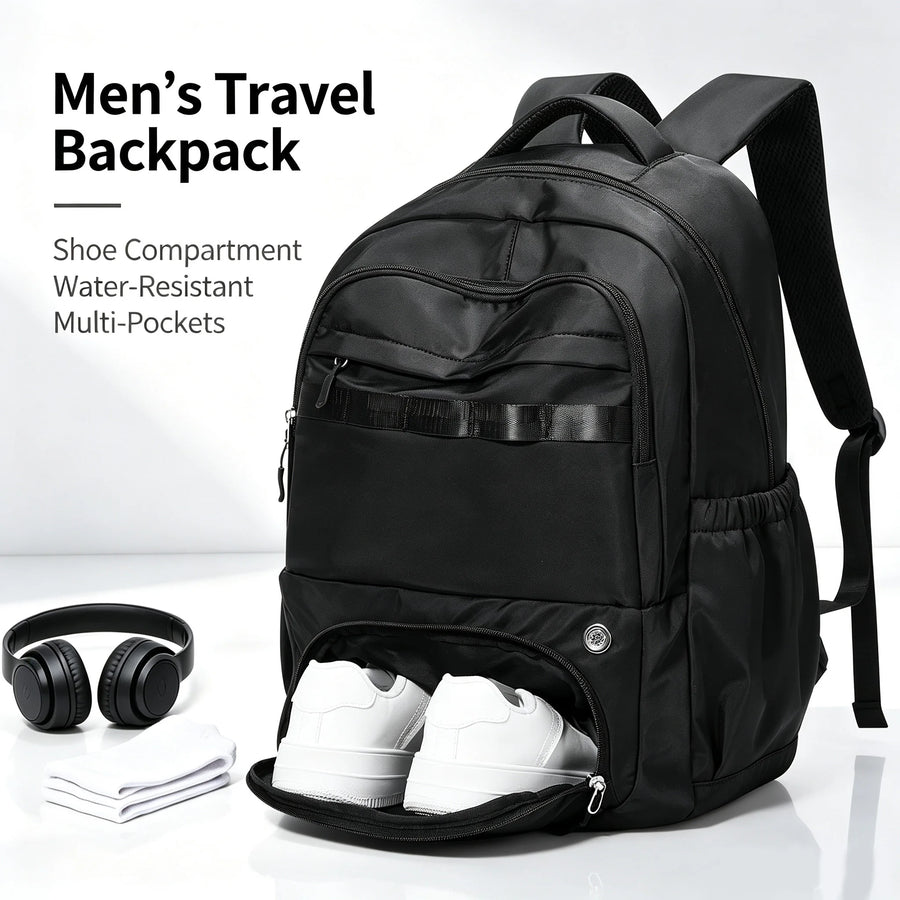 FLCC Waterproof Laptop Backpack — Large Capacity Outdoor Travel Bag