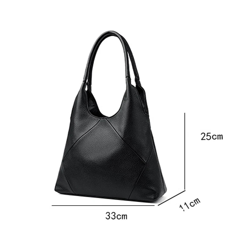 KMFFLY Leather Hobo Bag — Large Capacity Shoulder Handbag for Women