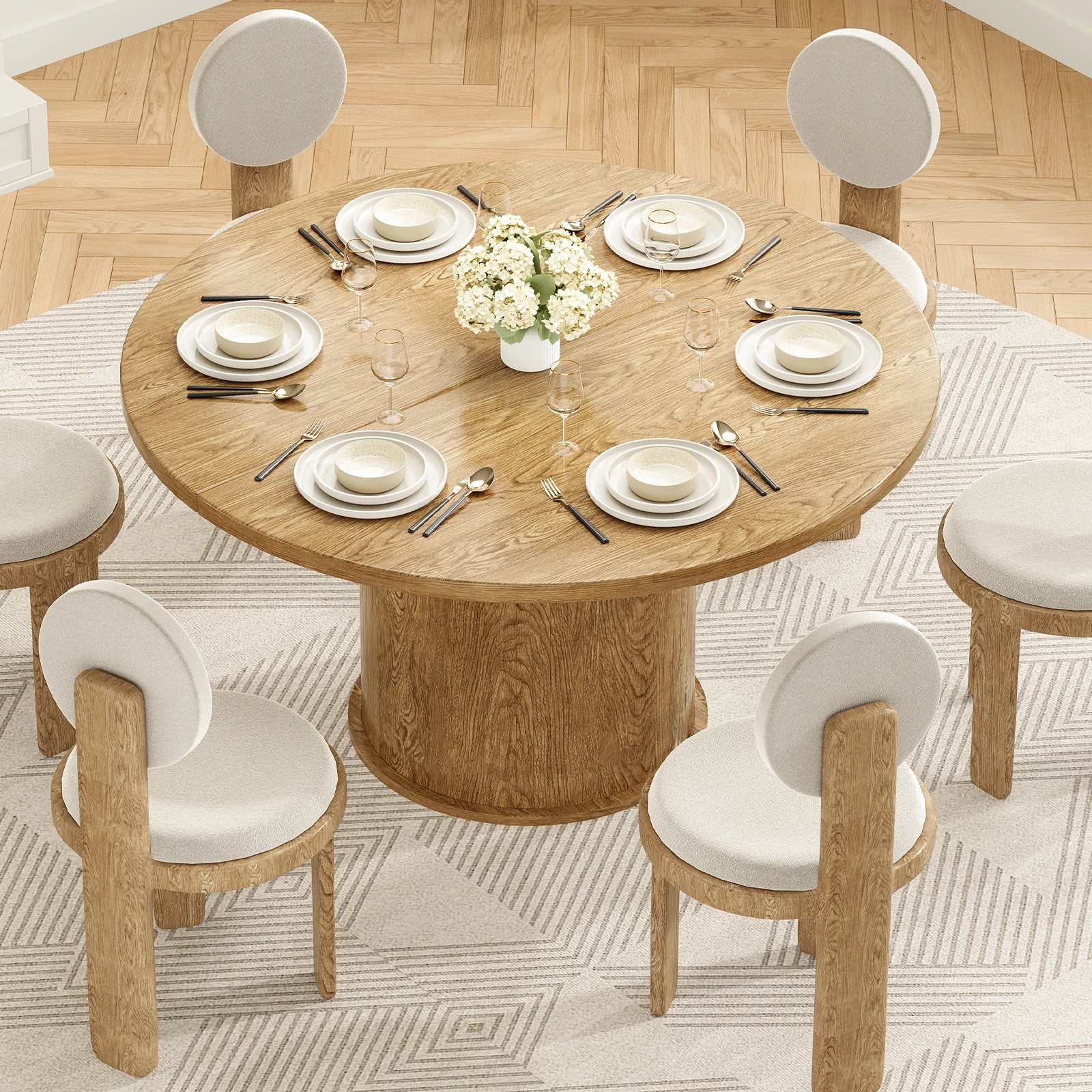FARINI Round Dining Table — Modern Space-Saving Design for Small Kitchens