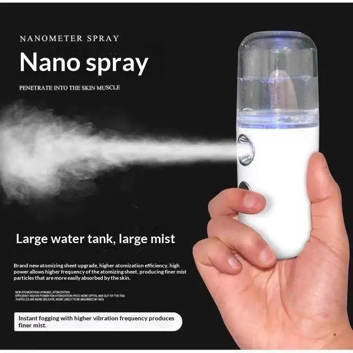 Nano Mist Facial Sprayer — Portable USB Rechargeable Skin Hydration Tool