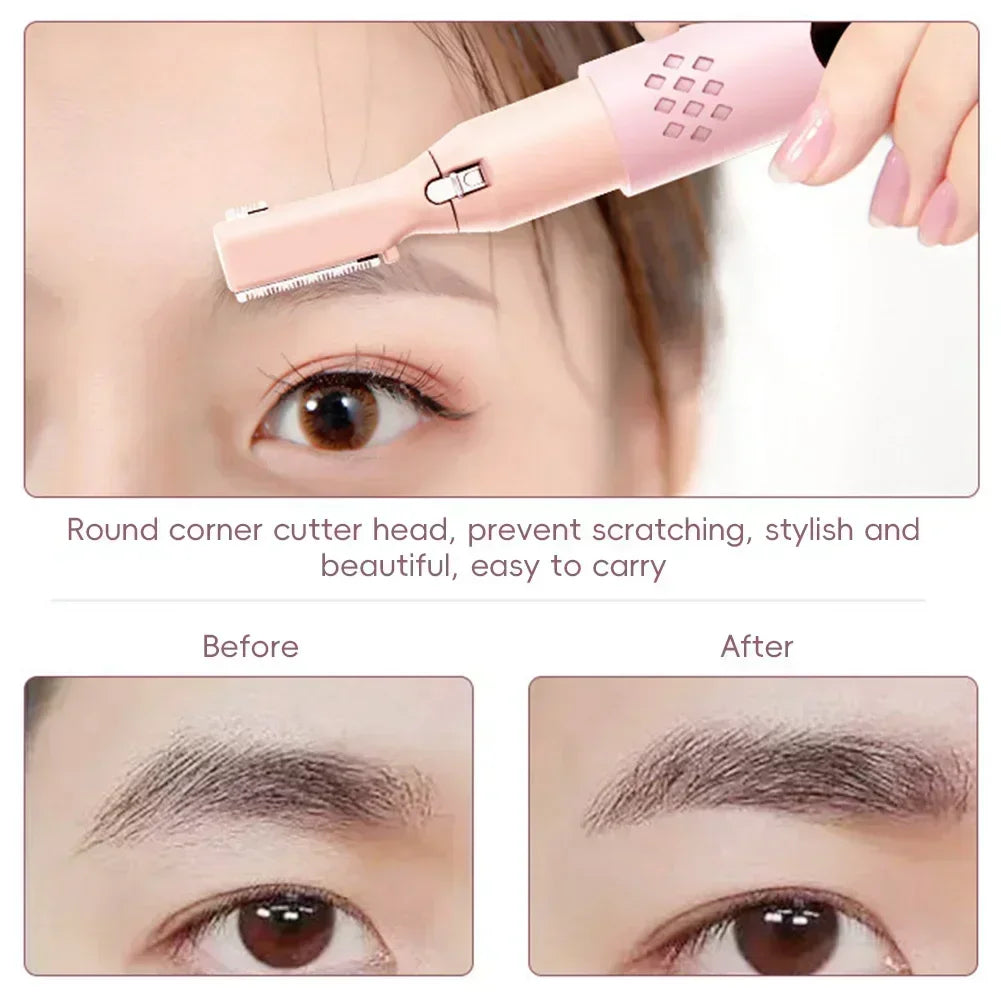 Portable Electric Eyebrow Trimmer — Multifunctional Facial Hair Remover