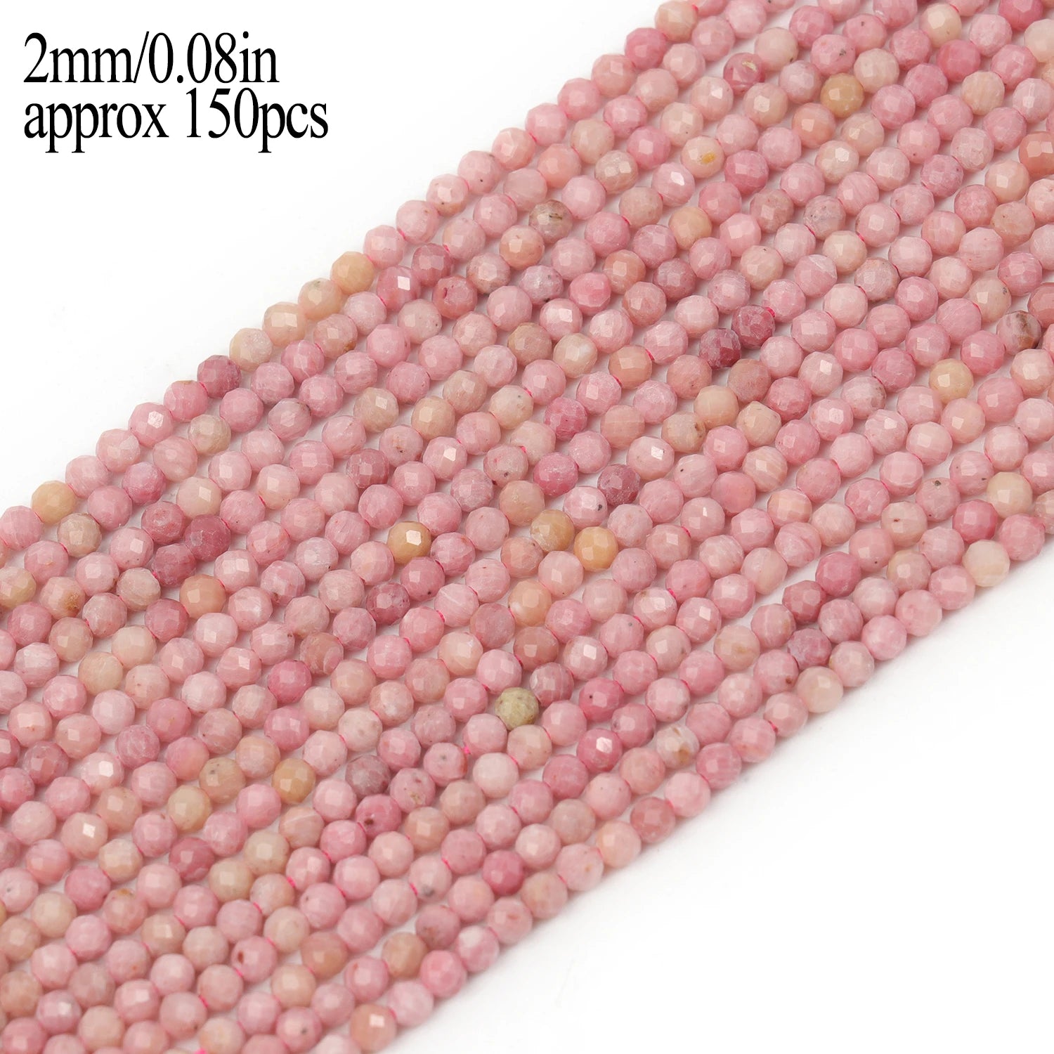 Natural Rhodonite Stone Beads — Multi-Shape Charms for DIY Jewelry Making