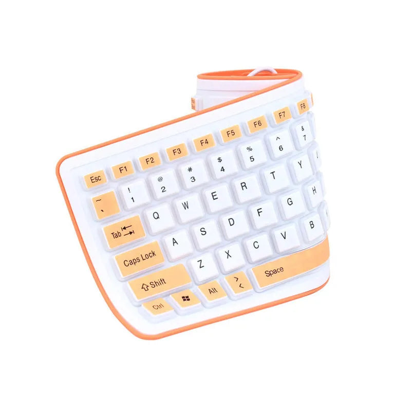 BuyinCoins Foldable Silicone Keyboard — Waterproof Portable USB Wired Design