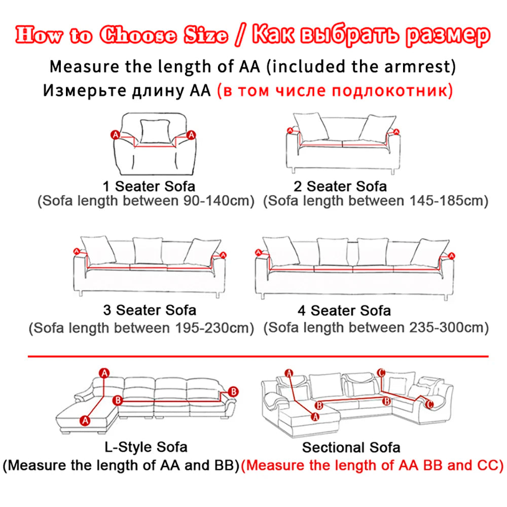 airldianer Velvet Sofa Cover — Luxury Elastic Slipcover for L-Shaped & Sectional Sofas