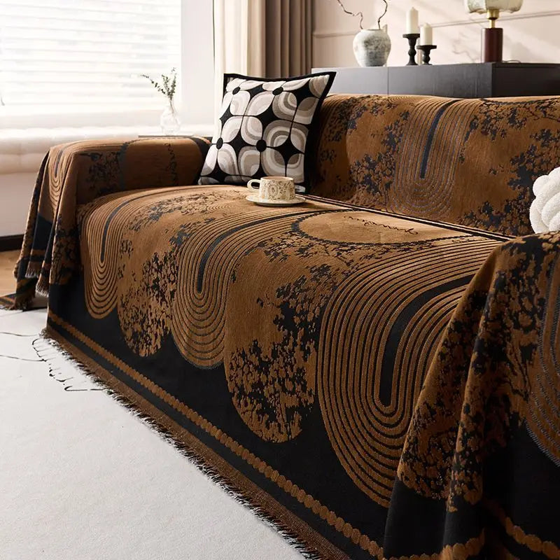Thickened Jacquard Sofa Cover — Non-Slip Anti-Scratch Furniture Blanket